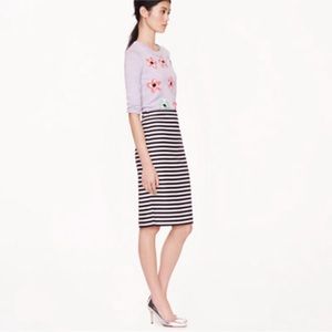 Jcrew number 2 pencil skirt in stripe